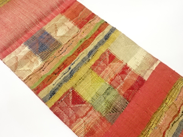 SALE!! JAPANESE NAGOYA OBI / WOVEN ABSTRACT STRIPE