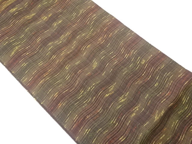 SALE!! JAPANESE NAGOYA OBI / WOVEN WAVY STRIPE