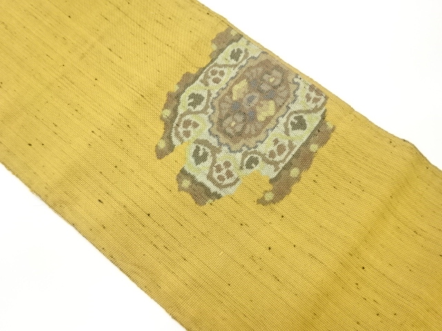 SALE!! JAPANESE NAGOYA OBI / WOVEN FLOWER CREST