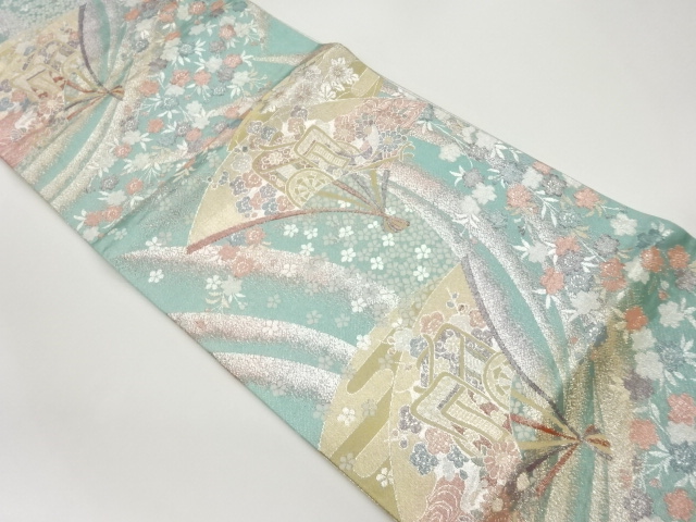 SALE!! JAPANESE FUKURO OBI / SAGANISHIKI / WOVEN FLOWERS