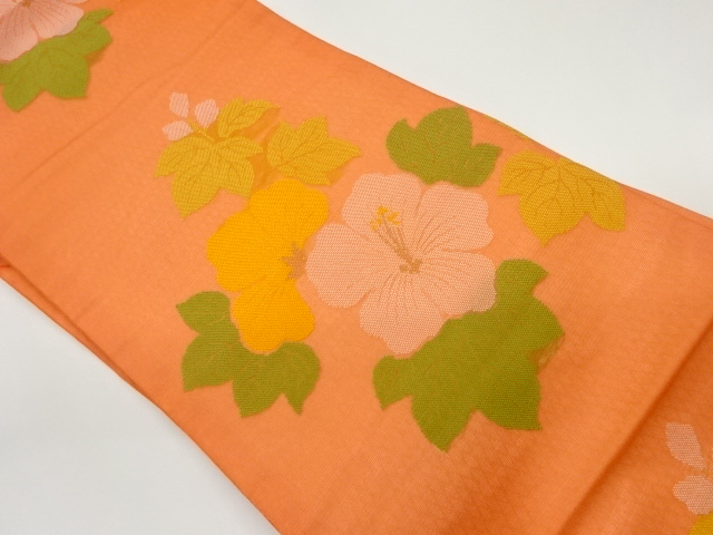 SALE!! JAPANESE NAGOYA OBI FOR SUMMER / WOVEN FLOWER