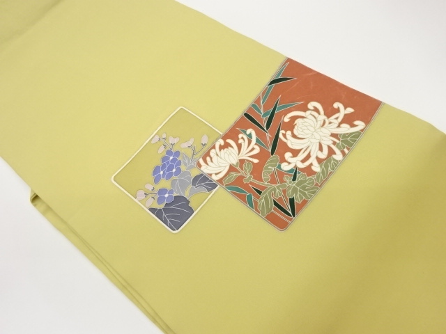 SALE!! JAPANESE NAGOYA OBI / SHIOZE / KINSAI / FLORAL PLANTS