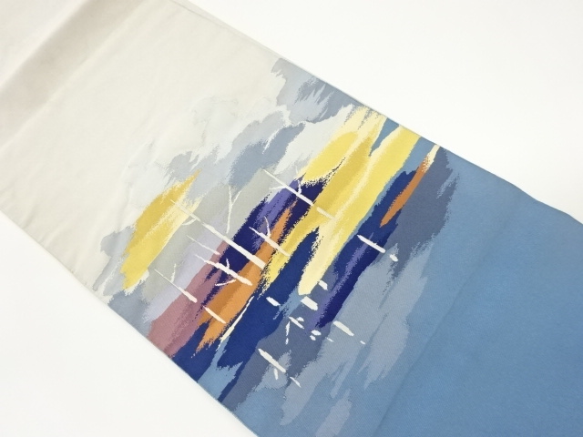 SALE!! JAPANESE NAGOYA OBI / TSUZURE / WOVEN ABSTRACT TREES