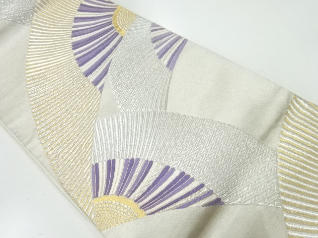 SALE!! JAPANESE KIMONO / ANTIQUE FUKURO OBI / SILK / WOVEN FLOWER