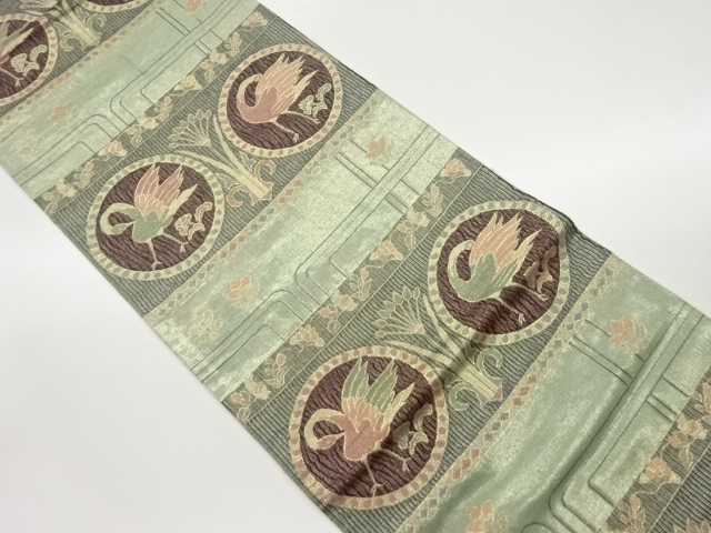 SALE!! JAPANESE FUKURO OBI / WOVEN CRANE