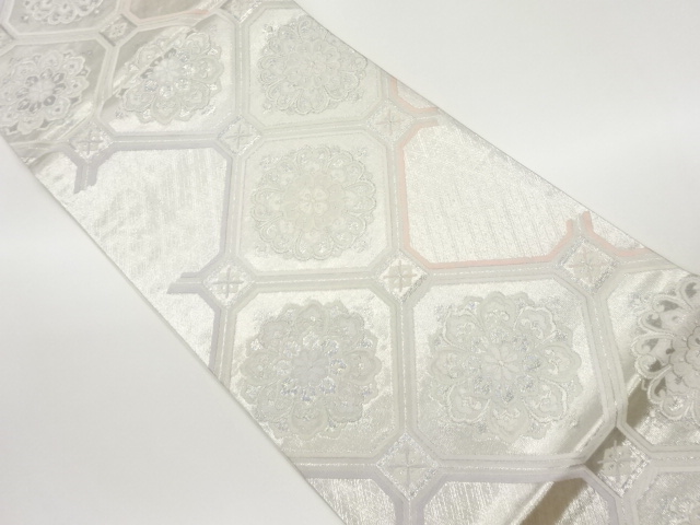 SALE!! JAPANESE FUKURO OBI / WOVEN FLOWER CREST