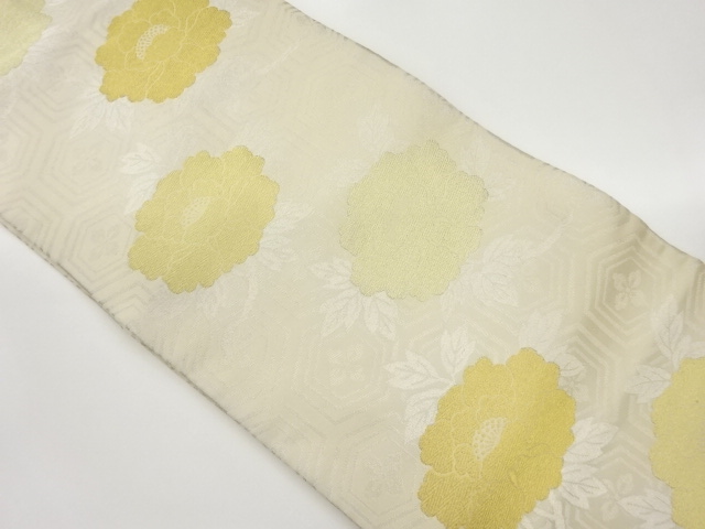 SALE!! JAPANESE NAGOYA OBI / WOVEN FLOWER RHOMBUS