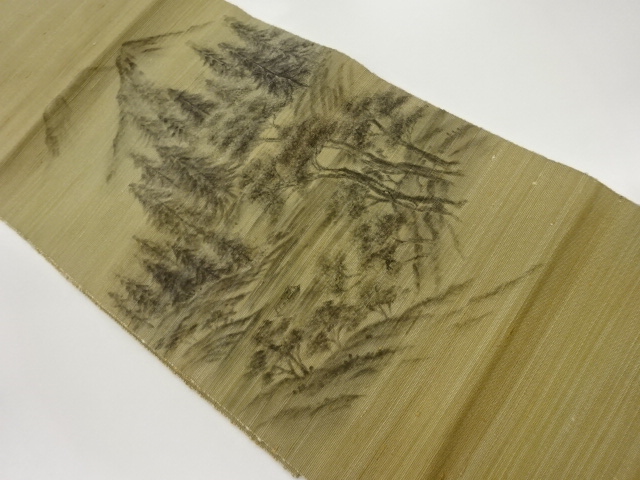 SALE!! JAPANESE NAGOYA OBI / TSUMUGI / TREES