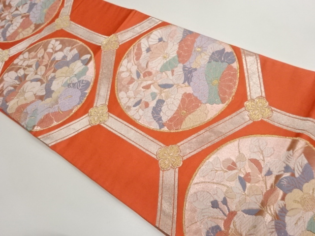 JAPANESE FUKURO OBI / WOVEN KIKKO PATTERN