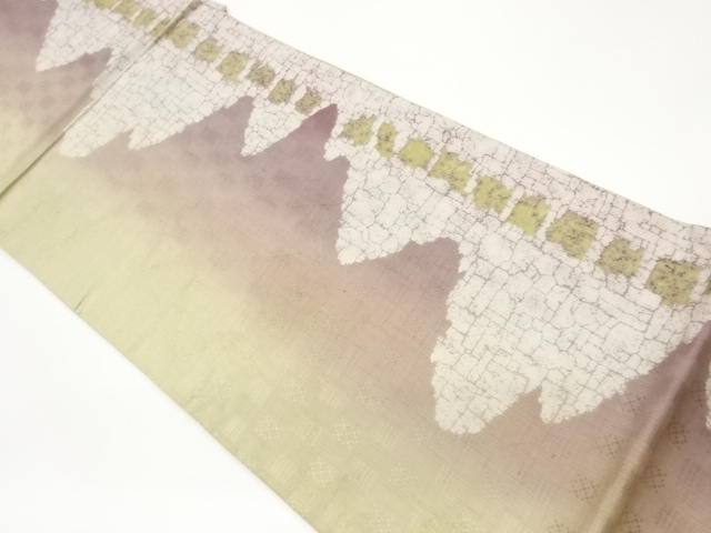 JAPANESE FUKURO OBI / REVERSIBLE / ABSTRACT GEOMETRIC