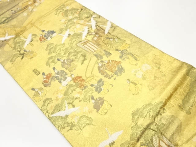 JAPANESE FUKURO OBI / GOLD FOIL / WOVEN  THE TALE OF GENJI