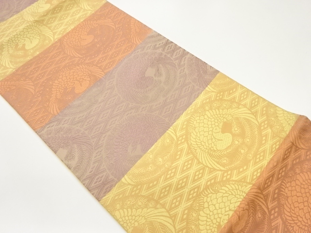 JAPANESE FUKURO OBI / WOVEN PEACOCK