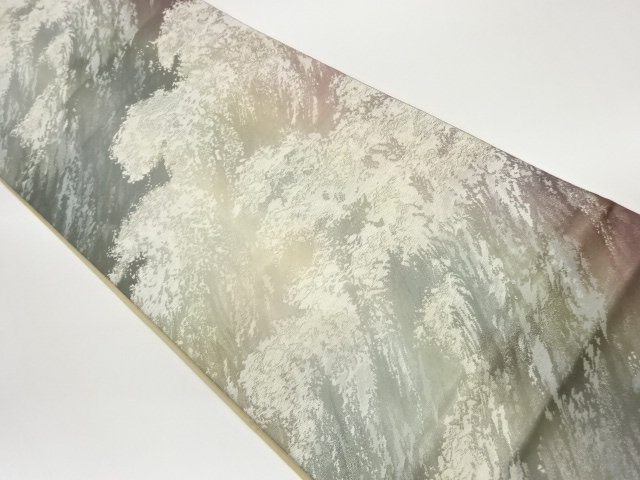 JAPANESE FUKURO OBI / WOVEN ABSTRACT WAVE