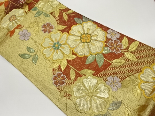 JAPANESE FUKURO OBI / WOVEN WEEPING SAKURA