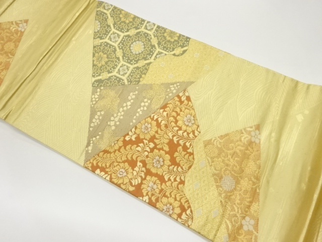 SALE!! JAPANESE FUKURO OBI / WOVEN FLOWER ARABESQUE