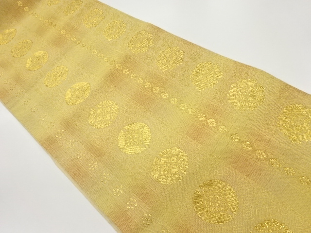 JAPANESE FUKURO OBI / WOVEN FLOWER CREST