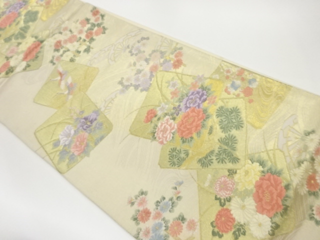 JAPANESE FUKURO OBI / WOVEN SHIKISHI PATTERN