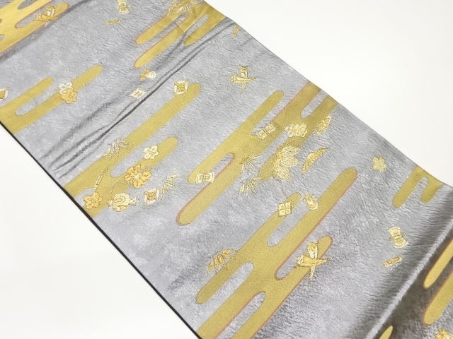 SALE!! JAPANESE FUKURO OBI / WOVEN BAMBOO GRASS