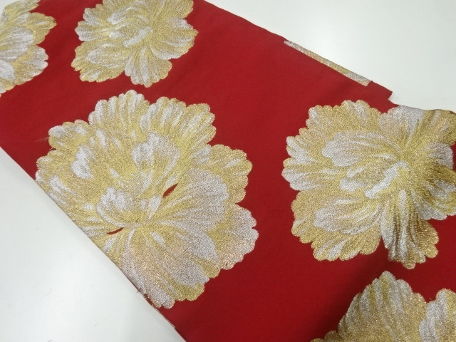 SALE!! JAPANESE KIMONO / ANTIQUE NAGOYA OBI / WOVEN FLOWERS