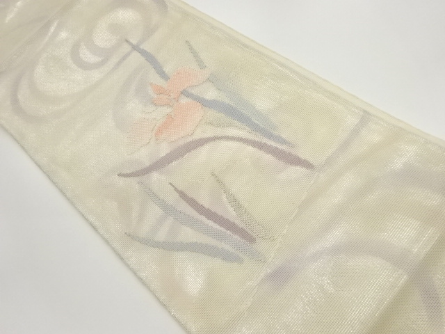 JAPANESE FUKURO OBI FOR SUMMER / WOVEN IRIS