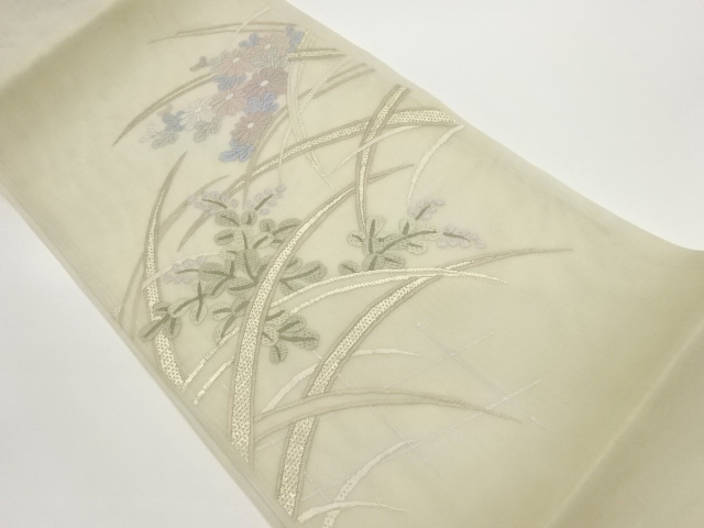 JAPANESE FUKURO OBI FOR SUMMER / ROZASHI / KIKU