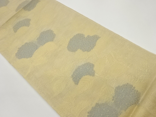 SALE!! JAPANESE FUKURO OBI FOR SUMMER / WOVEN HYDRANGEA