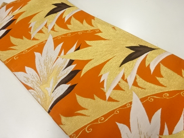 SALE!! JAPANESE KIMONO / ANTIQUE NAGOYA OBI / WOVEN FLORAL SARASA