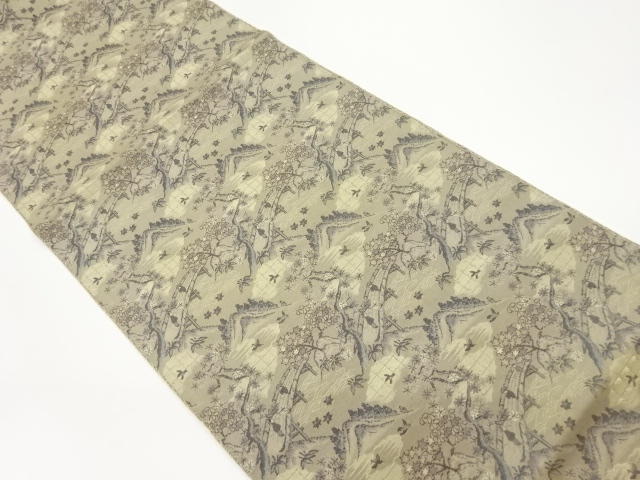 SALE!! JAPANESE NAGOYA OBI / WOVEN FLORAL PLANTS