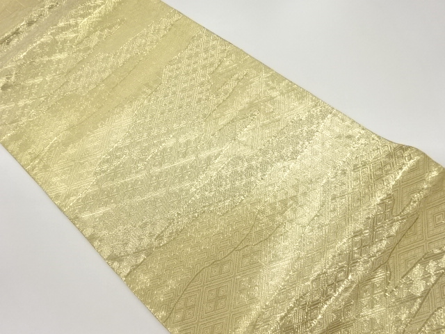 SALE!! JAPANESE FUKURO OBI / SAGANISHIKI / WOVEN RHOMBUS & MIST