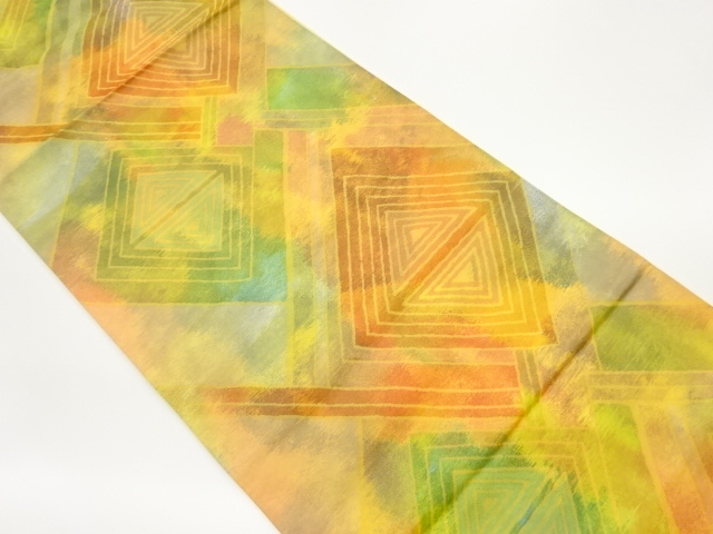 SALE!! JAPANESE FUKURO OBI / WOVEN ABSTRACT RHOMBUS