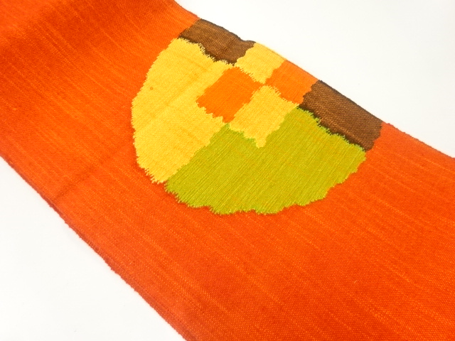 SALE!! JAPANESE NAGOYA OBI / UNUSED / MAWATA TSUMUGI / WOVEN ABSTRACT