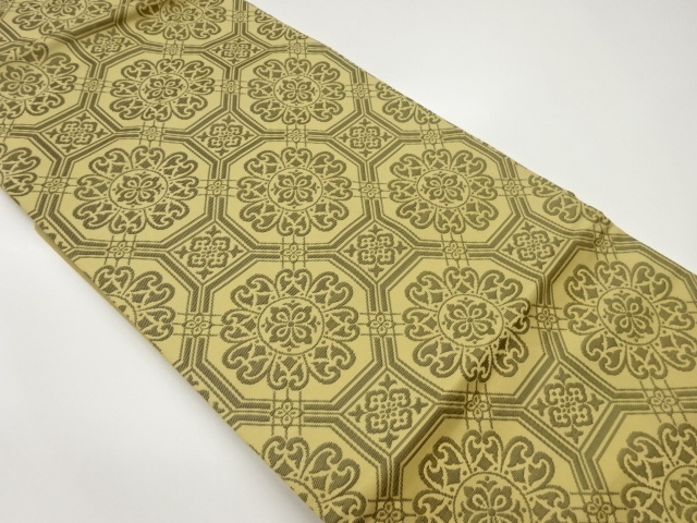 JAPANESE NAGOYA OBI / WOVEN FLOWER CREST