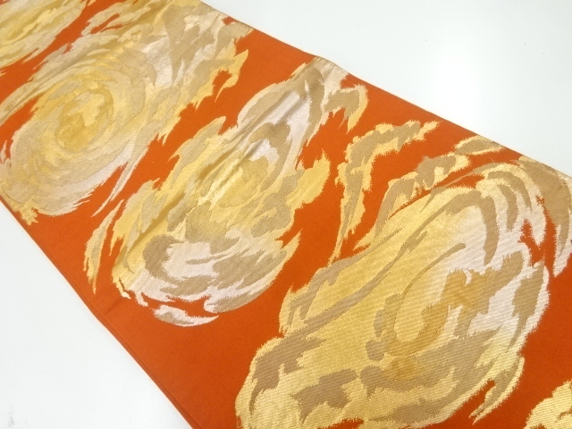 SALE!! JAPANESE KIMONO / ANTIQUE FUKURO OBI / SILK / WOVEN SPIRAL