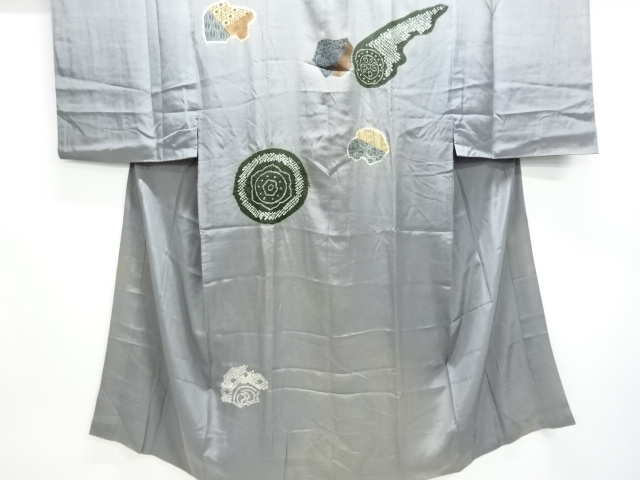 SALE!! JAPANESE KIMONO / ANTIQUE MENS JUBAN / SILK / SHIBORI / ABSTRACT