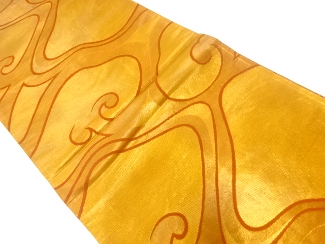 SALE!! JAPANESE KIMONO / ANTIQUE FUKURO OBI / SILK / WOVEN ARABESQUE