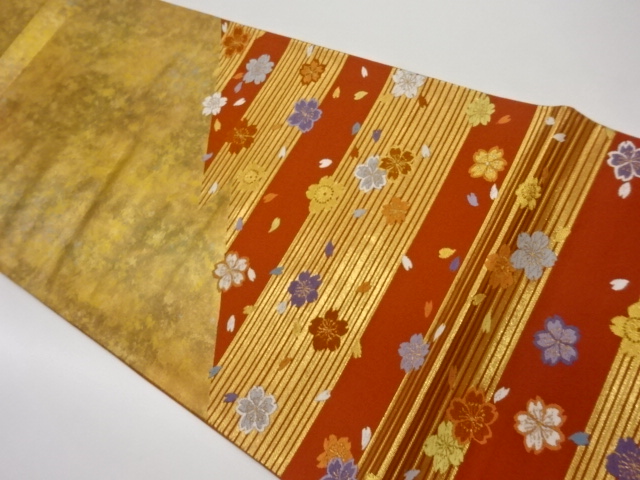 SALE!! JAPANESE FUKURO OBI / WOVEN SAKURA