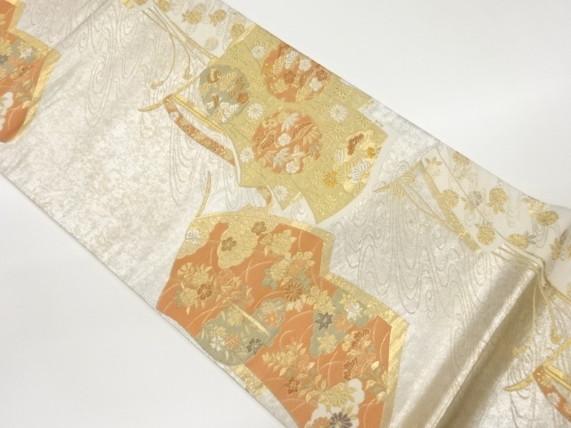 ys7044534; 砂子綴れ抽象模様織出し全通袋帯 ys7044534; 砂子綴れ抽象模様織出し全通袋帯