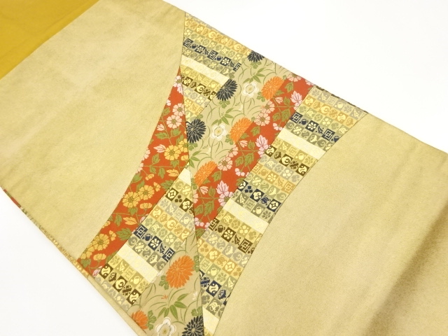 SALE!! JAPANESE NAGOYA OBI / WOVEN FLOWER