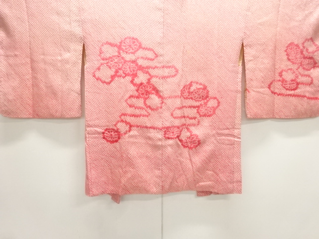 SALE!! JAPANESE KIMONO / ANTIQUE HAORI / SILK / ALL SHIBORI / MIST & FLOWER