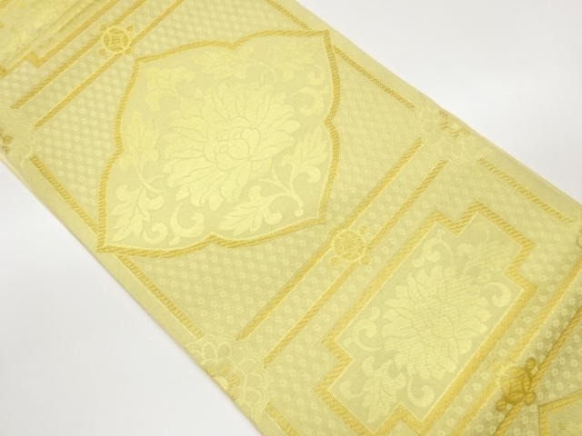 SALE!! JAPANESE FUKURO OBI / WOVEN FLOWER ARABESQUE / KAWASHIMA SELKON