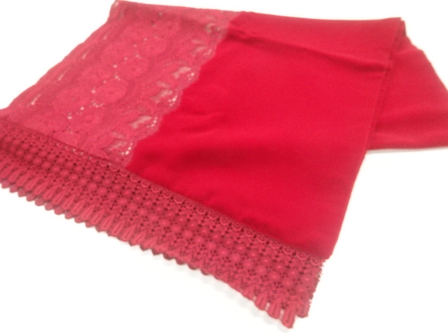 JAPANESE SHAWL / VELVET / LACE / FLOWER
