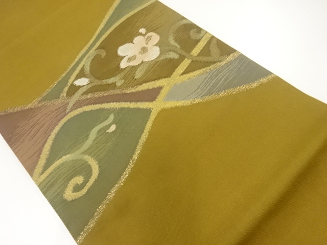 JAPANESE FUKURO OBI / WOVEN FLOWER ARABESQUE