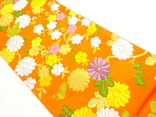 SALE!! JAPANESE FUKURO OBI / WOVEN SAKURA