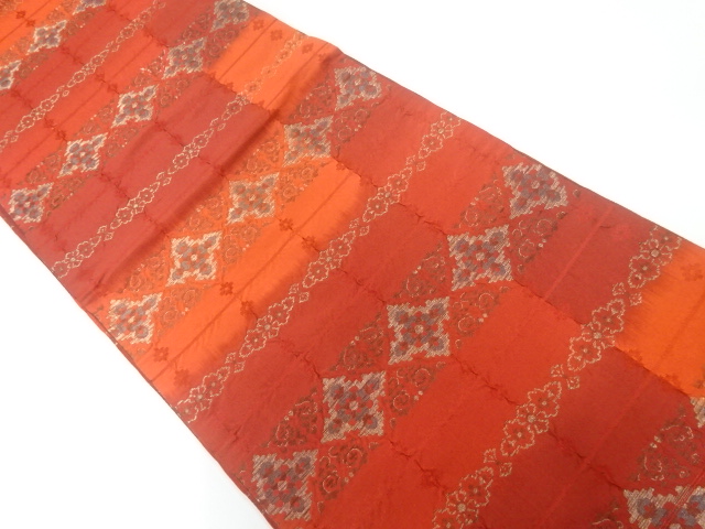 SALE!! JAPANESE FUKURO OBI / WOVEN FLOWER RHOMBUS