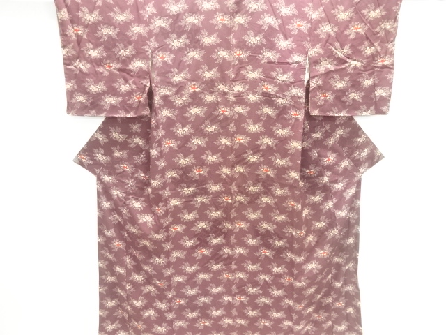 JAPANESE KIMONO / ANTIQUE KIMONO / SILK / MON KINSHA / PEONY