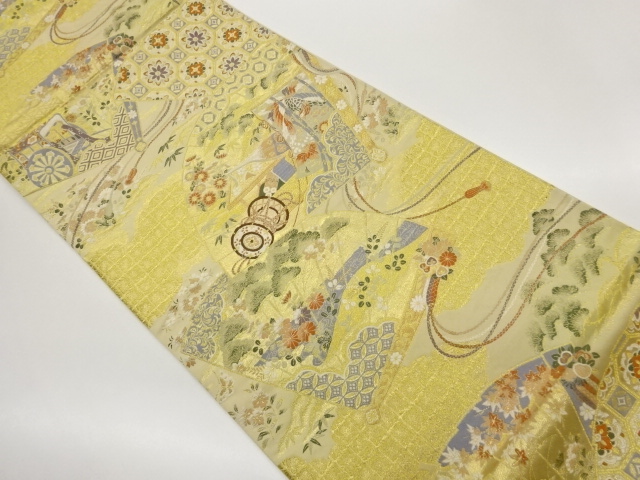 SALE!! JAPANESE FUKURO OBI / WOVEN FLOWER & BIRD