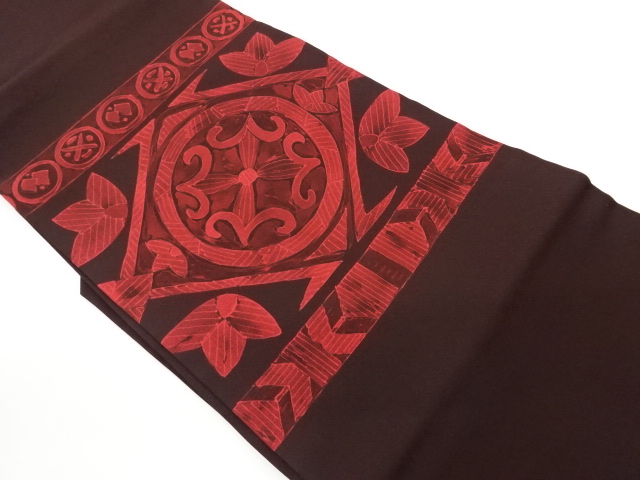 SALE!! JAPANESE KIMONO / SHIOZE HANABA / WATER CHESTNUT / HORIZONTAL TIERED P