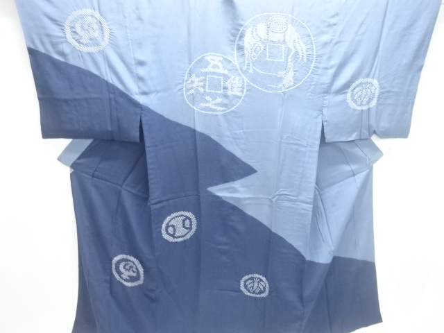 SALE!! JAPANESE KIMONO / ANTIQUE MENS JUBAN / SILK / SHIBORI / OLD COINS