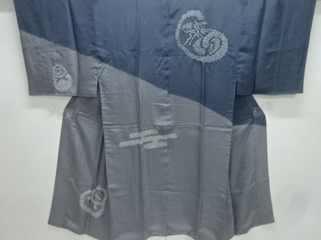 SALE!! JAPANESE KIMONO / ANTIQUE MENS JUBAN / SILK / SHIBORI / DARUMA