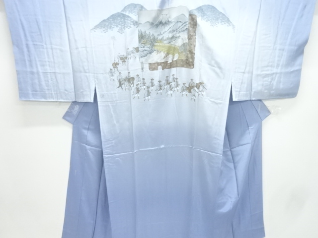 SALE!! JAPANESE KIMONO / ANTIQUE MENS JUBAN / SILK / SCENERY